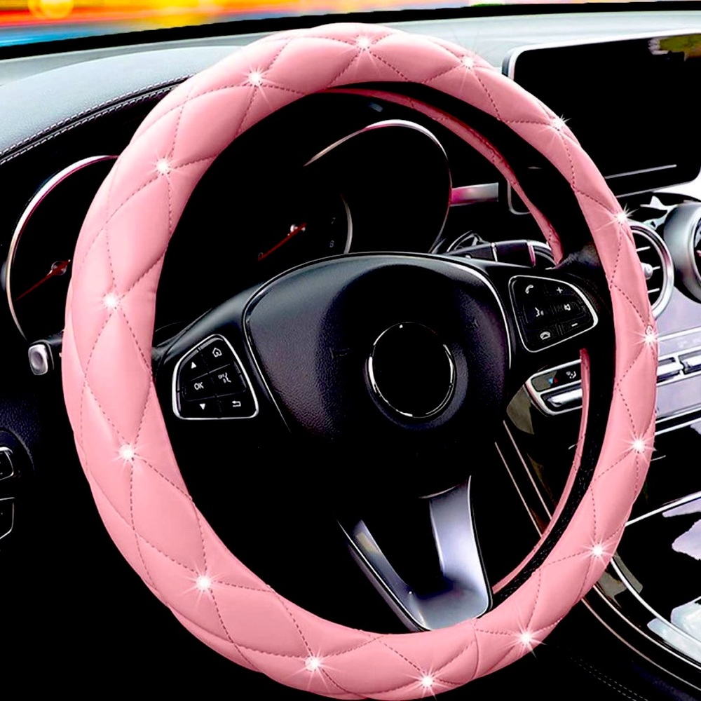 pink steering wheel cover